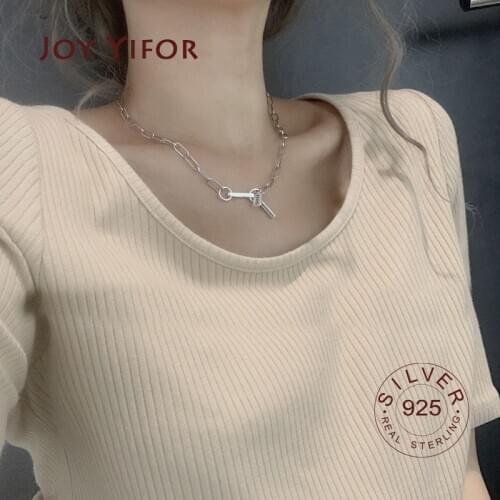 Trendy Simple Necklace Pendant hollow out chain 100% 925 Sterling Silver Round Jewelry For Women & Girls Party Gift