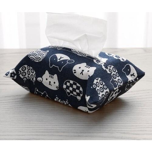 Desktop Paper Storage Racks Decoration Cotton Tissue Box Cover Home Hotel Holder Tools Lovely Cat Napkin Accessories