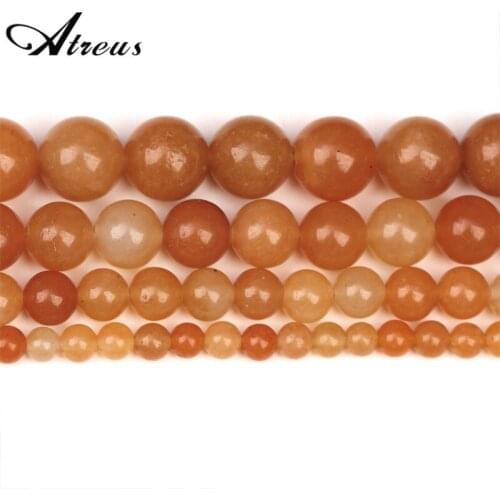 Brick Red Aventurine New Natural Stone Beads Shiny Round Beads For Jewelry Making 4/6/8/10mm Jadeite DIY Bracelets Necklace
