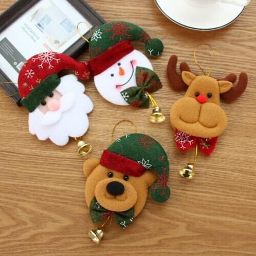 Newest Arrivals Christmas Snowman Deer Bear Pendant Ornaments Xmas Santa Claus Party Hanging Decoration