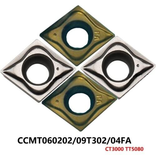 Original CCMT CCMT060202FA CCMT09T302FA CCMT09T304FA TT5080 CT3000 CCMT060202 CCMT09T302 CCMT09T304 Carbide Cutting Inserts CNC