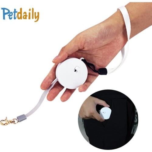 Mini Automatic Retractable Dog Leash For Small Dogs - 2m long Round Portable Nylon Puppy Cat Leash For Walking - Pet Accessoires