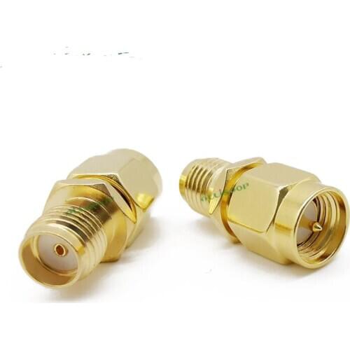 10PCS RF SMA Connector SMA Female to SMA Male Plug Connectors Adapter Gold Plated Straight SMA Plug to Jack Coaxial RF SMA