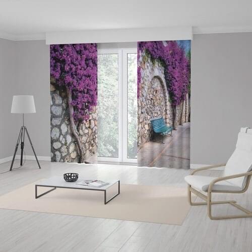 RealHomes Double Leaf Custom Design Digital Printed Backdrop Curtain-2 Wing-140x260 cm