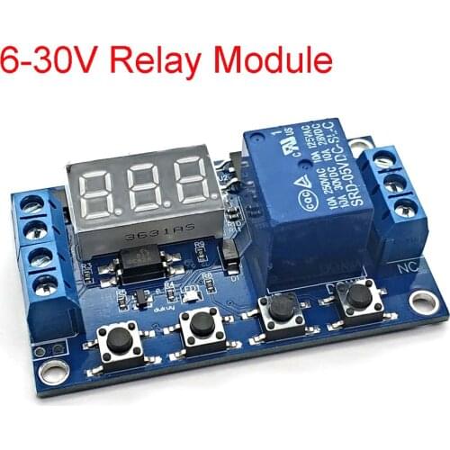 6-30V Relay Module Switch Trigger Time Delay Circuit Timer Cycle Adjustable