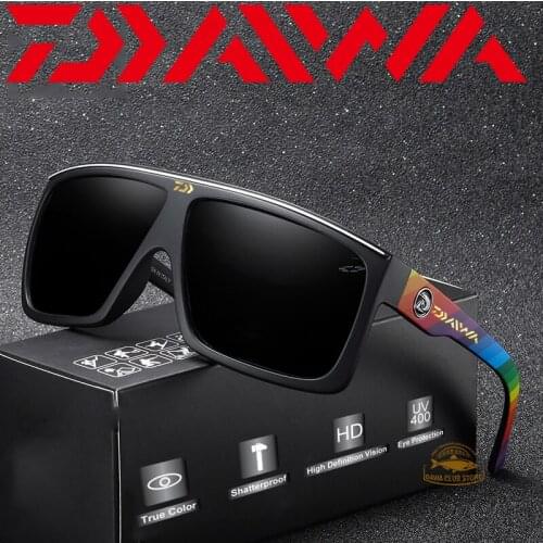Daiwa Polarized Night Vision Pilot Fishing Sunglasses Mens Retro Male Sun Glasses For Men UV400 Luxury Mirror Shades Oculos