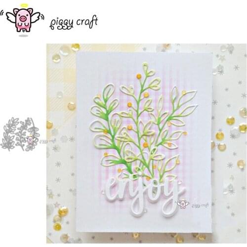 Piggy Craft metal cutting dies cut die mold 3Pcs Leaf decoration Scrapbook paper craft knife mould blade punch stencils dies