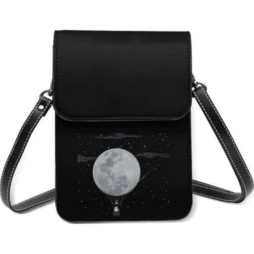 Space Shoulder Bag Vintage Leather Travel Mobile Phone Bag Student Gift Bags