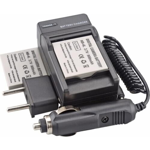 Probty 2Pcs NB-4L NB4L NB 4L Rechargeable Battery + DC Charger For Canon IXUS 40 30 50 55 S5 WA60 TX1 DS4 SD960 IS 255 HS Camera