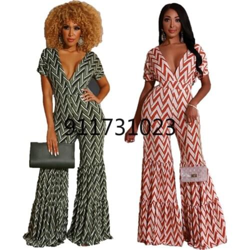 Women Sexy Boho African Jumpsuits Ankara Style Rompers African Clothes African Dresses Women 2021 Summer Robe Africaine Femme