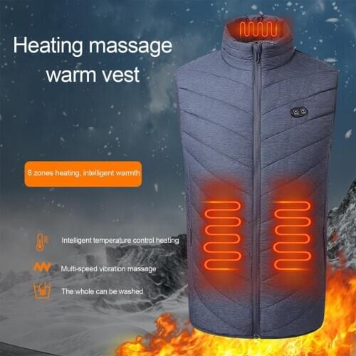 Heated Vest 9 Areas Men Electric Heating Vest Thermal Warm Heating Clothes Outdoor Fishing Hunting Vest Winter Usb Heated Jacket