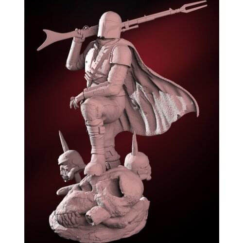 1/24 75mm 1/32 56mm Resin Model Kits Bounty Hunter Figure Unpainted No Color RW-052