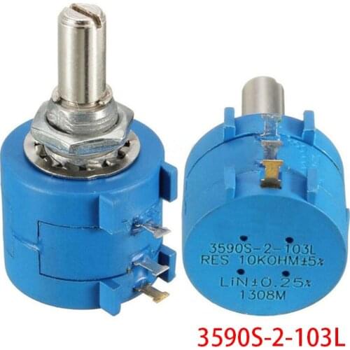1PCS 3590S 10K Ohm 103 3590S-2-103L 3590S-2-103 3590S-103 Precision Multiturn Potentiometer 10 Ring Adjustable Resistor