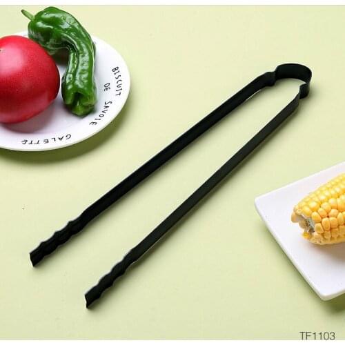1PC Black Iron BBQ Charcoal Tongs Handle Barbecue Clips Clamp Gadget Portable Camping Kitchen Tools