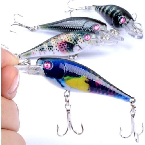 1Pcs Floating Wobbler Fishing Lure Hard Baits 6.5cm/4.7g 3D Painting Crankbait Minnow Trolling Artificial Pesca Bait Tackle