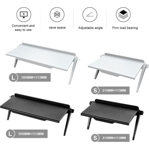 1Pc Adjustable Computer Monitor Rack Computer Monitor Desktop Stand TV Rack Display Shelf Multifunctional Storage Rack