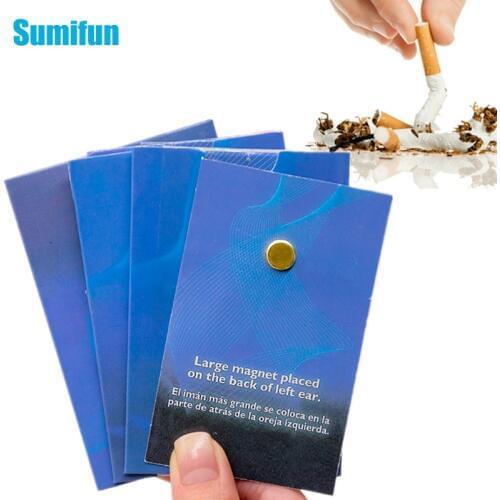18pcs=9sets Magnet Auricular Quit Smoking Acupressure Patch Anti Smoke Patch Stop Smoking Health Therapy Not Cigarettes Magnet