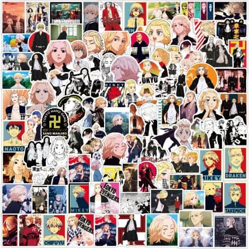 10/50/100pcs Tokyo Revengers Sticker Japan Anime Graffiti for Laptop Luggage Bike Skateboard Car Guitar Waterproof Decal Sticker