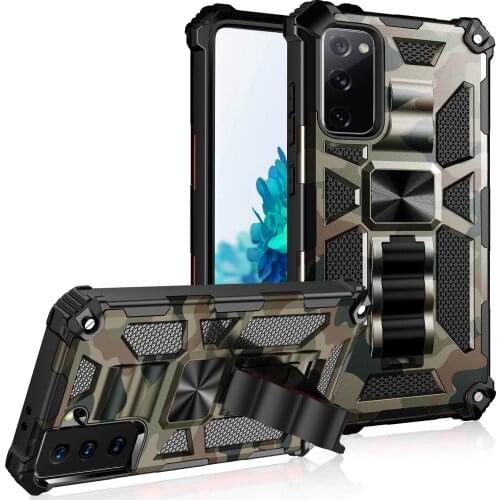 100pcs Military Shockproof Phone Case for Samsung Note 20 ultra /S21 ultra/S20 Plus/S10 plus/A42 5G/s21 FE/A532 with kickstand