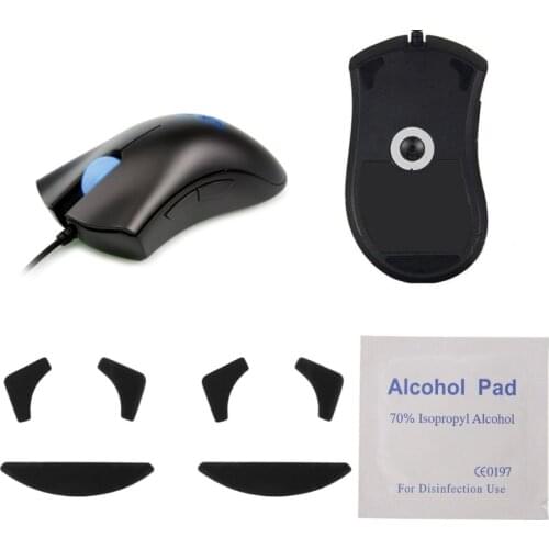 LX9B 2 Sets 0.6mm Mouse Feet Skates Mouse Pads for razer DeathAdder Mouse Skates