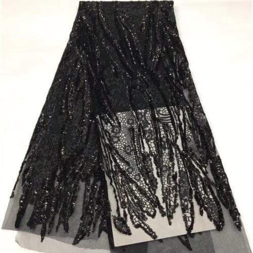 2021 African Mesh Lace Fabric High Quality Sequin Nigeria Wedding Lace Fabric 5 Yards French Tulle Lace Fabric XX3889