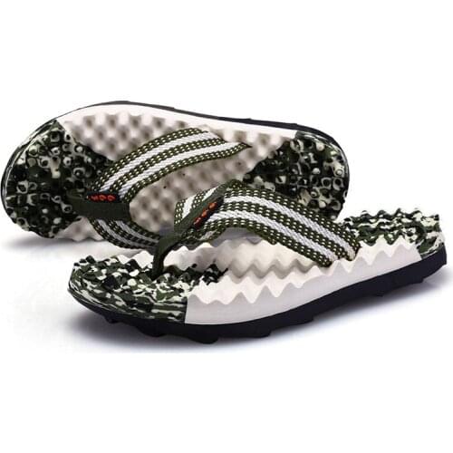 2021 Flip Flops Summer New Slippers Male Outdoor Fashion Massage Thick-soled Beach Sandals And Slippers