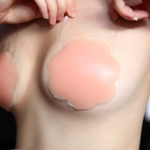 3 Pair Cool Reusable Self Adhesive Silicone Lift Up Breast Nipple Cover Bra Pad Invisible Breast Petals for Party Dress