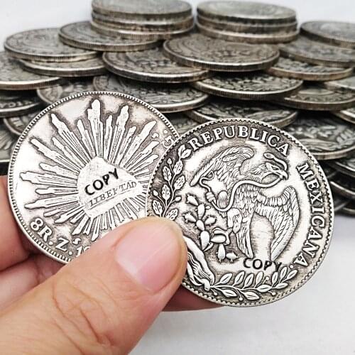 50pcs Copy 1882 Mexico Coins Eagle Coins Antique Imitation Collectible Coins