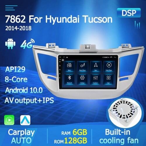 8core Android 10 Car Multimedia Player For Hyundai Tucson IX35 2014 2015 2016 2017 2018 Autoradio GPS Navigation 4G Net WIFI IPS
