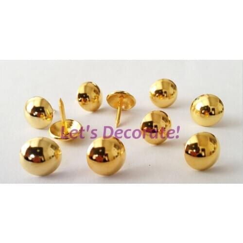 Free DHL shipping 3000pcs/lot 11mm Golden Plated Home or Garden Decorative Nail, Hobnail, Upholstery Nail