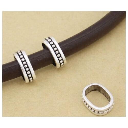 10pcs/lot 9*12mm big hole Metal Alloy Spacer Beads Hole Beads Flat Beads Buddha Beads For DIY bracelet Jewelry Making