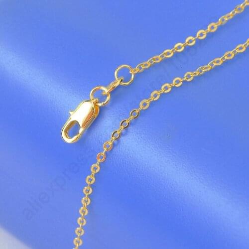 New Top Quality Yellow Gold Filled Chains Necklace 5PCS Lot - Stamped For Pendant Chain With Lobster Clasps 18"