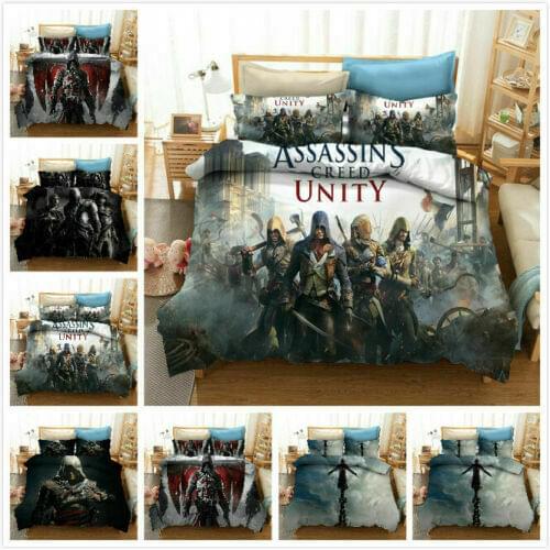 Assassins Creed Home Textile Pillow Case 3D Bed Linen Duvet Covers Comforter Bedding Sets Bed Set Home Decor Bedding