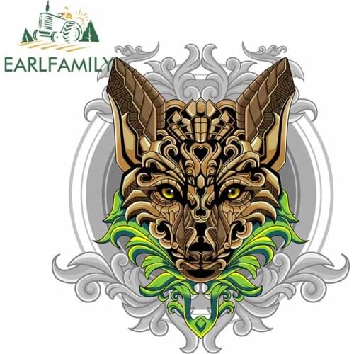 EARLFAMILY 13cm x 12cm for Giant Animal Head Windows Trunk Surfboard Decoration RV Cartoon Anime Bumper Personality Car Stickers