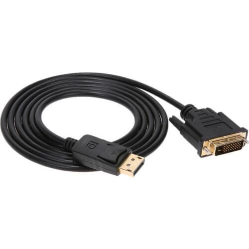 1.8m DisplayPort DP To DVI Cable Male to Male Displayport dvi Connection Adapter 1080P 3D for HDTV PC Laptop Projector