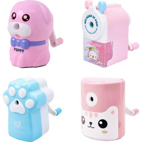 Kawaii Cartoon Manual Pencil Sharpener Mechanical Pencil Sharpener Creative Stationery School Hand Crank Pencil Sharpener