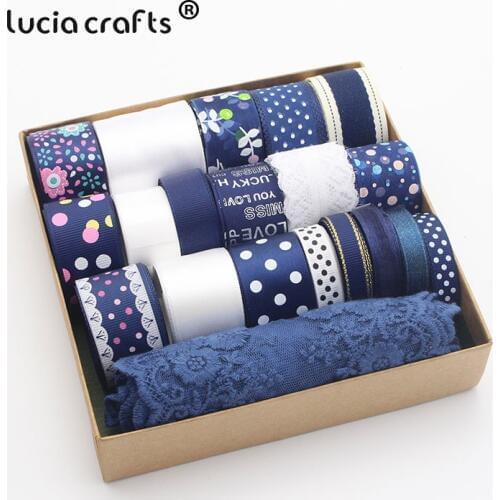 20yards Grosgrain/Satin/Organza Ribbons Lace DIY Hairbow Handmade Craft Garment Trim Christmas Ribbon Accessories Q0501