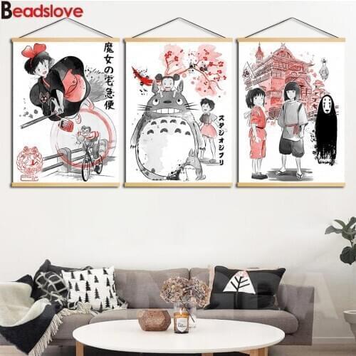 Cartoon Spirited Away Totoro 3 piece Full square & round diamond painting 5d diy diamond embroidery painting wall art for child