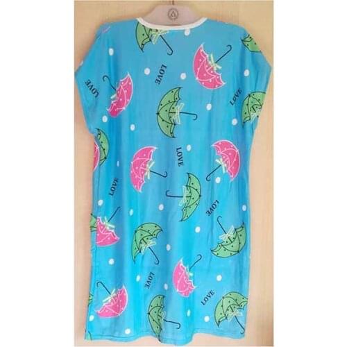 1011-a3 Nightgown Women Sweet Girls Lounge Cute Nightdress Sleepwear Summer Home Dress Casual Nightwear Sleepshirts Shirt