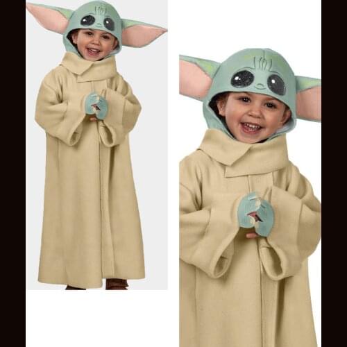2021 New Arrival Cute Yoda Baby Costume Christmas Carnival Party Cosplay Clothing New Year Kids Anime Cosplay Funny Costumes