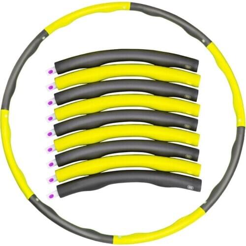 Section 8 Sport Hoop Removable Slimming Hoop Slimming Waist Fitness Equipment Hoop Massage Foam Adult Children Body Building