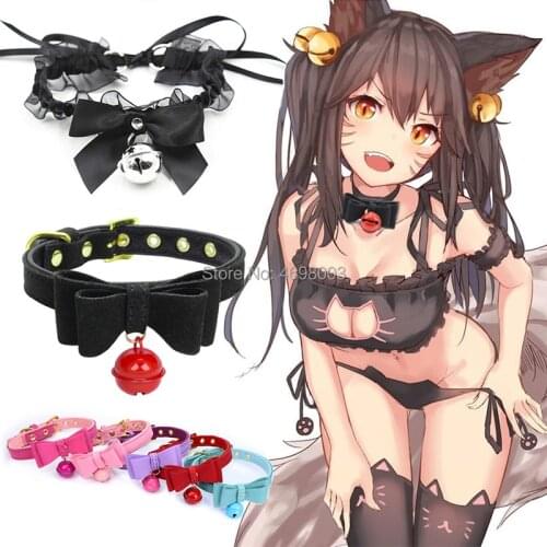 Handmade Sexy Rivet Alternative metal PU Leather Collar Bell Choker slave costume BDSM Bondage Necklace Neckband Sex Toys