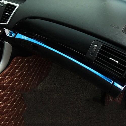 Fit for Honda Accord 9th 2014 2015 2016 2017 stainless indoor Center console trim strip 4pcs/set