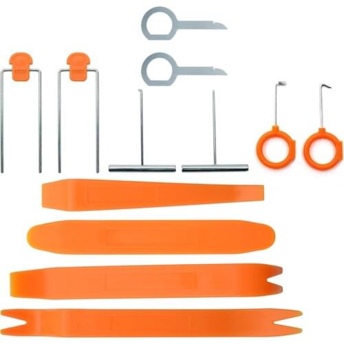Car Door Remover Removal Puller Pry Tool Panel Trim Upholstery Retaining Clip Plier Tool Hand Tool Set 12 Pcs/set