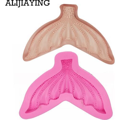 M1229 Fishtail Silicone Mold Fondant Mould fish Cake Decorating Tools Chocolate, Gumpaste Mold, Sugarcraft ,Kitchen Gadgets