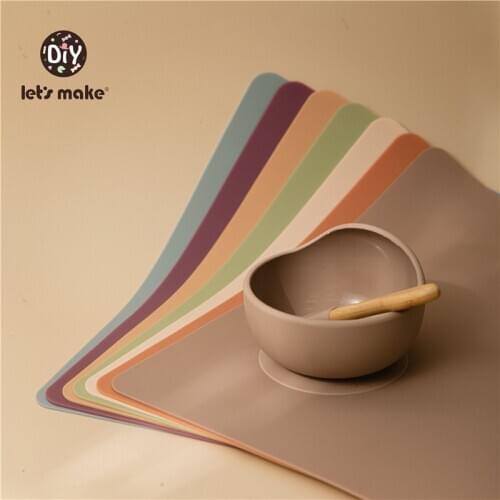Lets Make Baby Silicone Placemat Feeding Dishes Kid Waterproof Tableware BPA Free Baby washable Coloring Placemat Baby Silicone