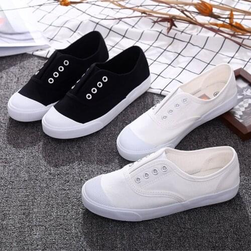 Woman Shoes Summer New Fashion Womens Canvas Shoes Casual Flats Solid Color Classic Breathable Female Simple Shoes Sneakers2021