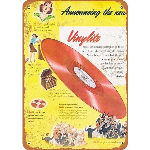 WallColor 8*12 Metal Sign 1946 Vinyl Record Albums Vintage Look