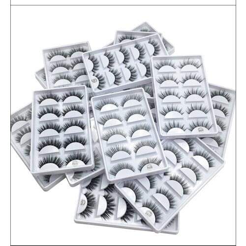 Z'LRAQI BEAUTY 5 Pairs 3D Mink Handmade False Eyelashes Soft Thick Dramatic Fake Lashes Crisscross Makeup Extension Eyelashes
