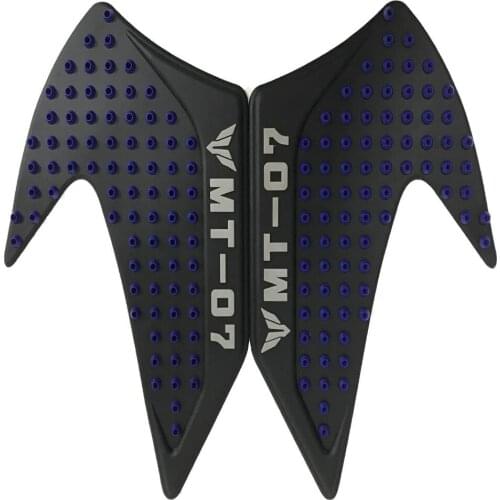 Tank Gas Pad Knee Fuel Side Grips Protector For Yamaha MT-07 2013-2016 (Blue)